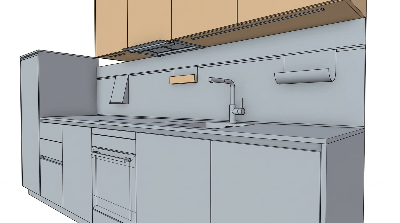 3D-Planung der Küche im CAD